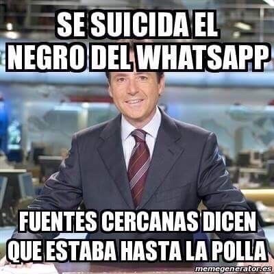 Suicidio del negro del whatsapp?